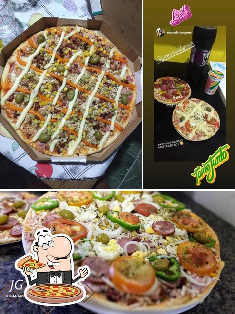 Consiga pizza no J.G. Lanches