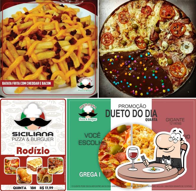 Comida em Siciliana Pizza e Burguer