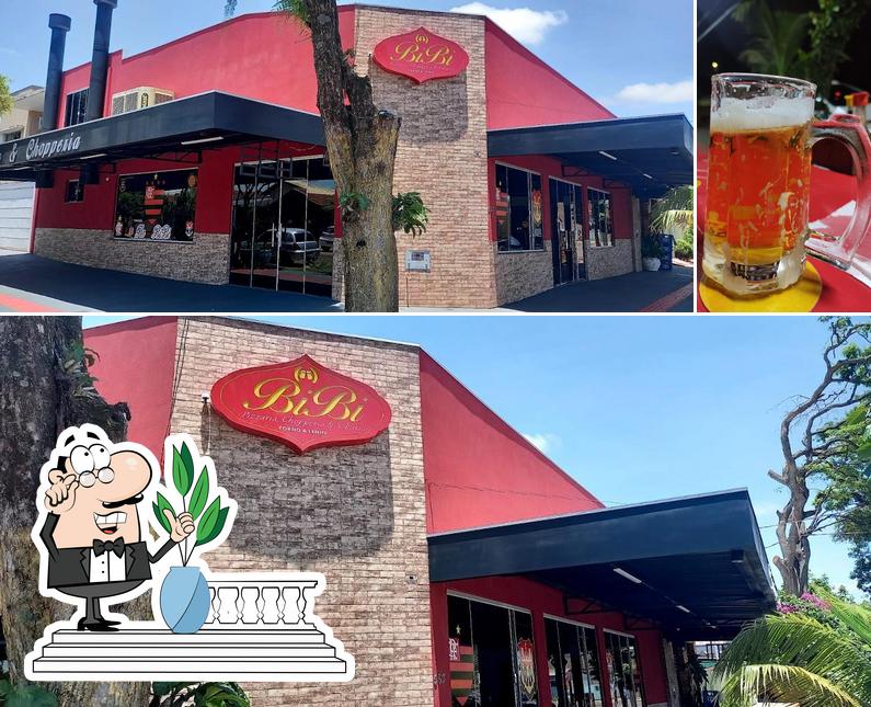 Confira a imagem apresentando exterior e cerveja a BiBi Pizzaria, Choperia e Sobaria