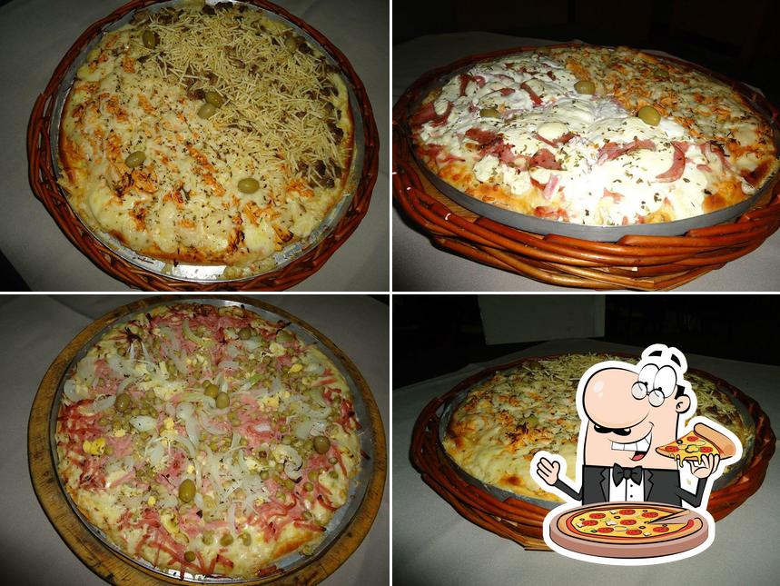 Escolha diferentes tipos de pizza