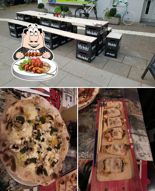 Mira las fotografías que hay de comida y exterior en anboard pizzeria only