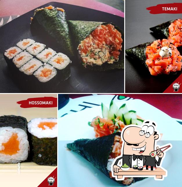 Experimente diferentes opções de sushi