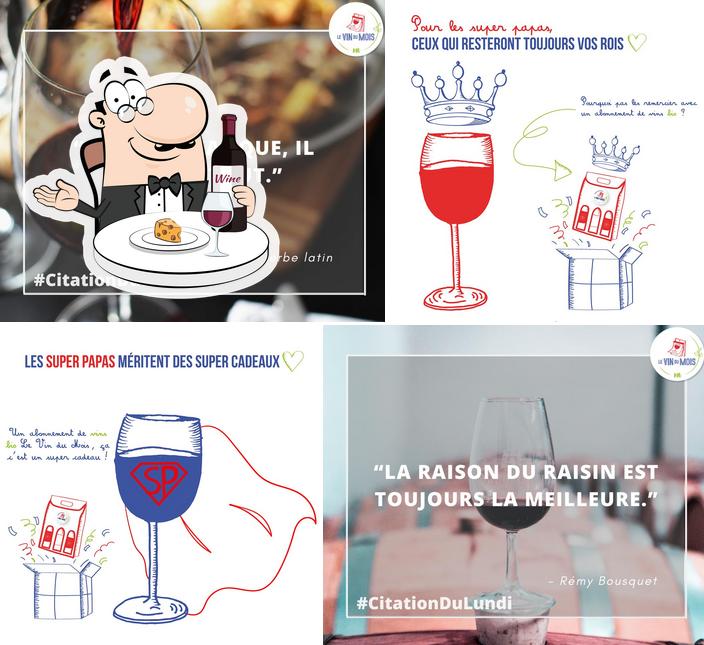 Il est fort sympathique de déguster un verre de vin à Le Vin du Mois