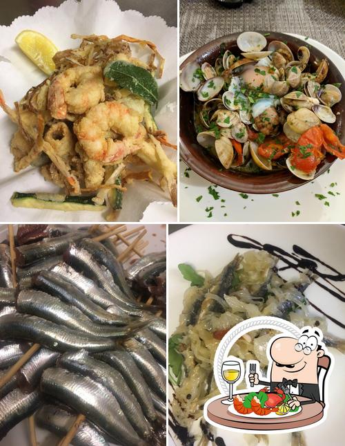 Order seafood at Osteria Il Paiolo