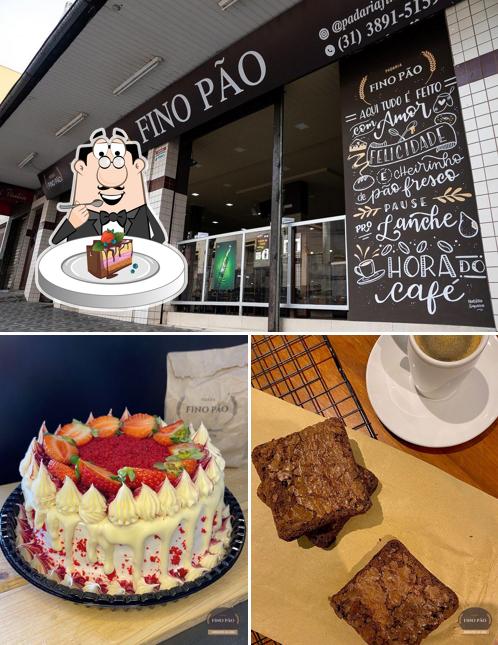 Bolo de chocolate em Padaria Fino Pão