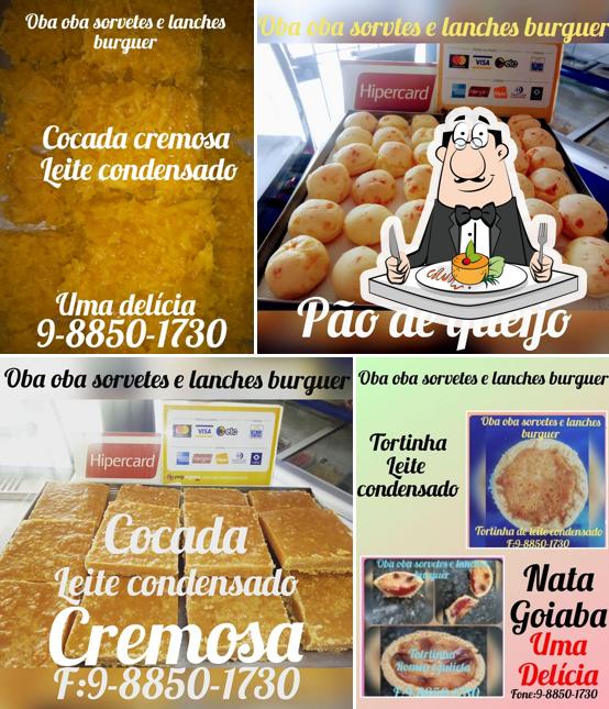 Comida em Oba oba sorvetes e lanches burgue LL variedades