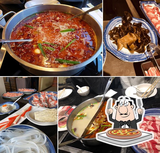 Order pizza at Happy Lamb Hot Pot