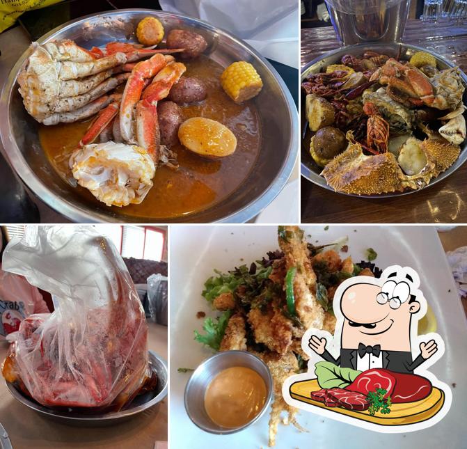 Закажите мясные блюда в "Tasty Crab Seafood and Bar"