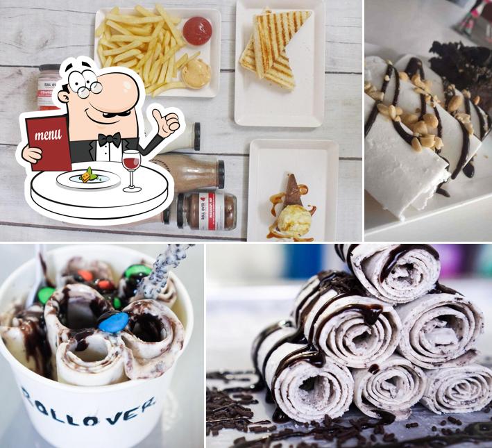 Food at Roll Over Icecreams