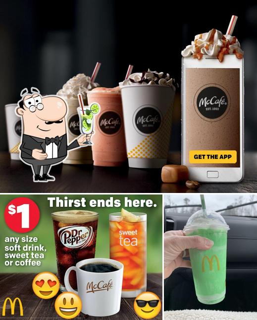 Enjoy a drink at McDonald's