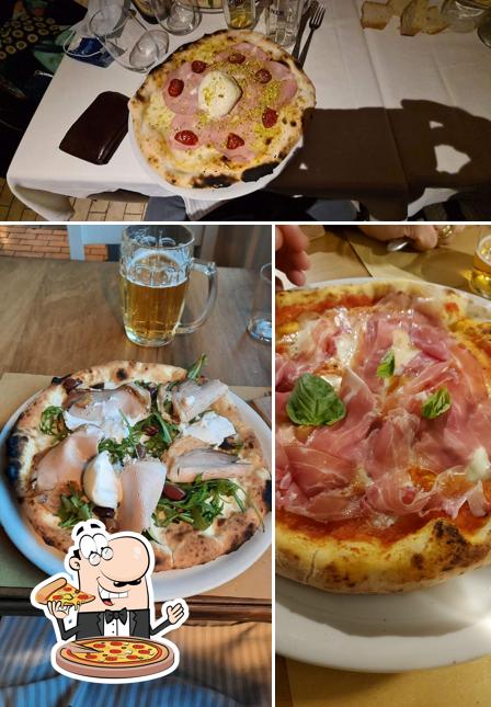 A la terrazza del duca, puoi ordinare una bella pizza