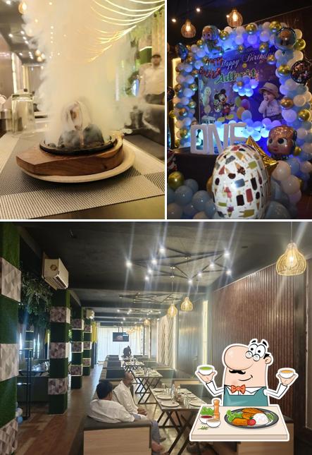 Among different things one can find food and interior at The Royal Crown Restaurant & Banquet