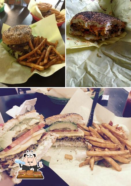 Have a sandwich at Flaming Burger