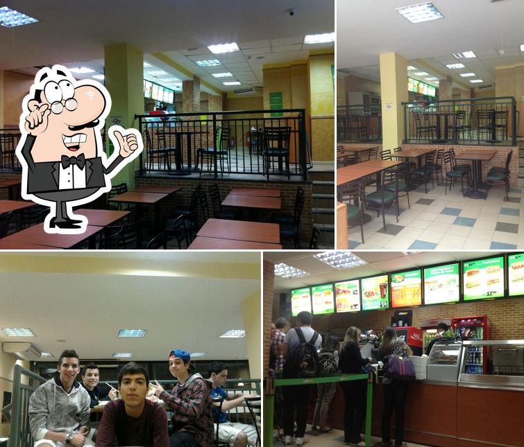 O interior do Subway