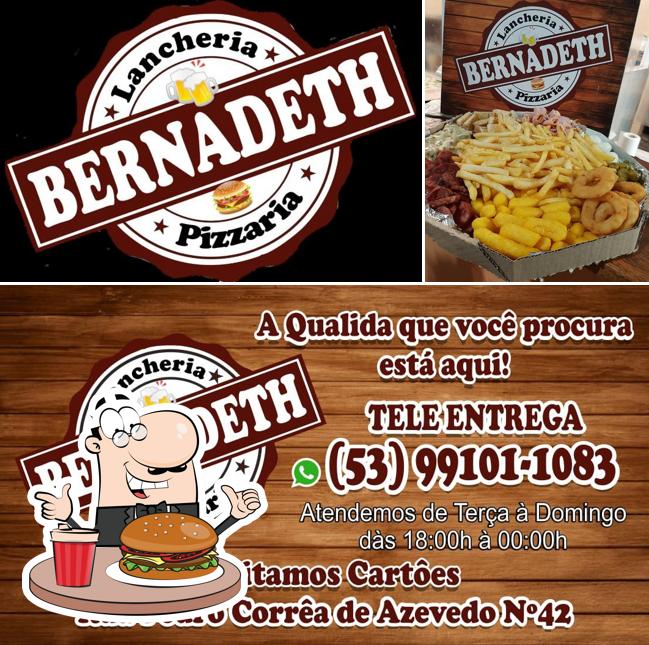 Peça um hambúrguer no Lancheria e pizzaria Bernadeth