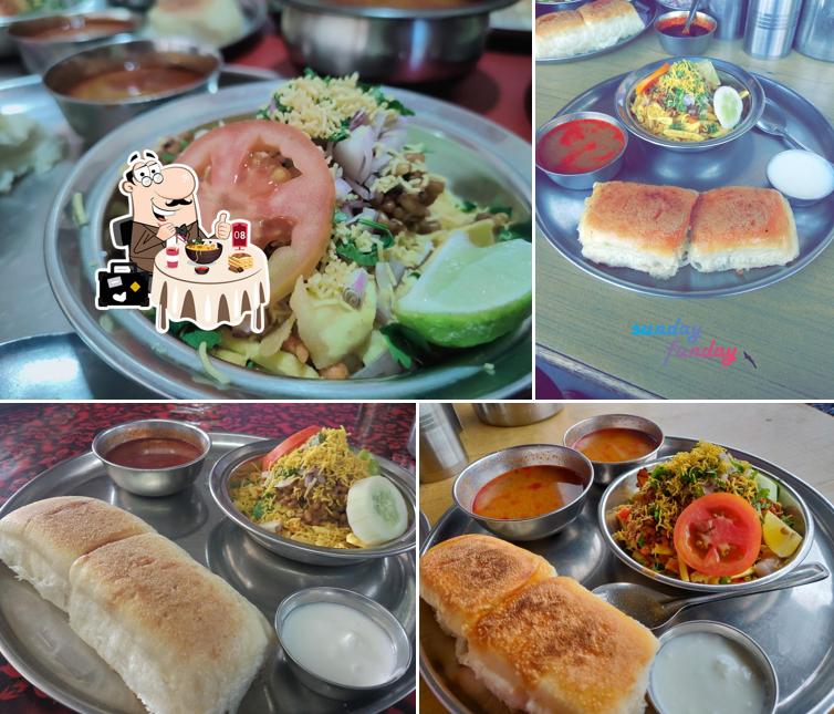 Food at Kolhapuri Misal Pav