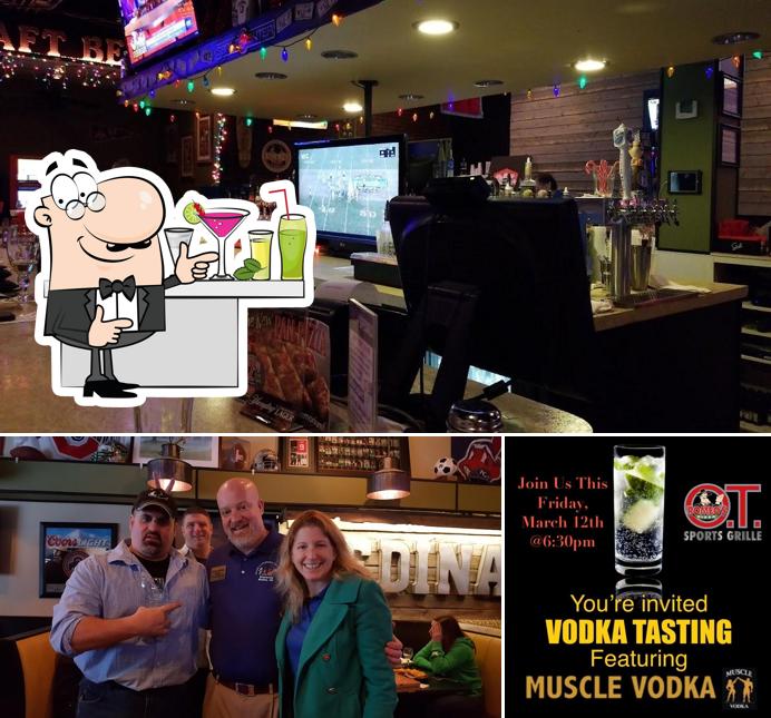 The picture of Romeo's Pizza O.T. Sports Grille’s bar counter and alcohol