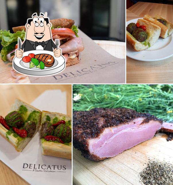 Try out meat dishes at Delicatus Benaroya Hall