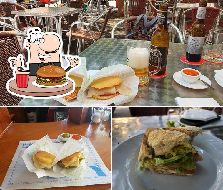 Try out a burger at Bar Restaurante Arepera Orinoco