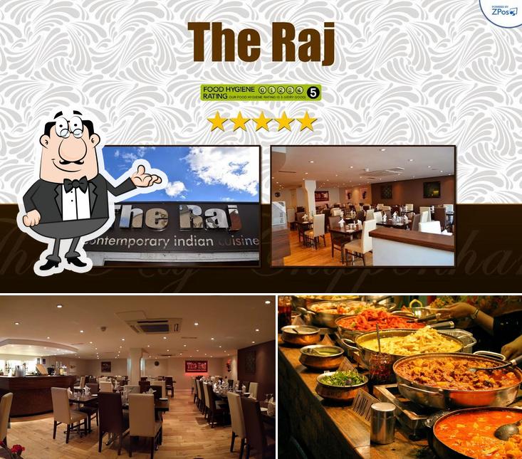 The interior of The Raj Restaurant