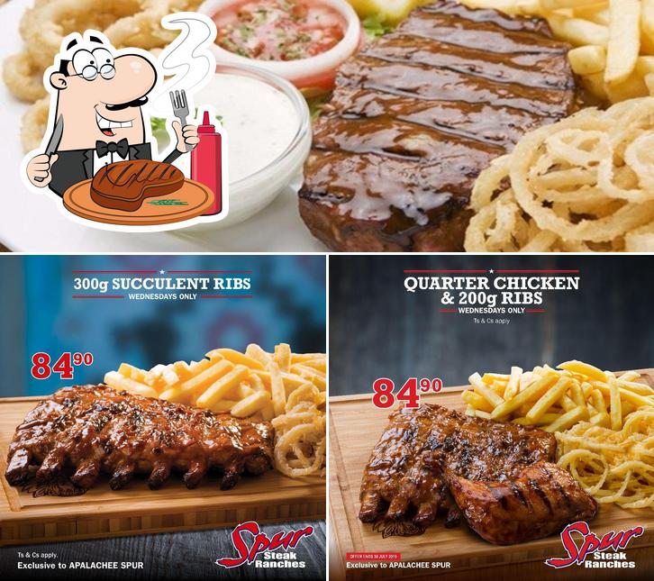 Prenez des plats à base de viande à Apalachee Spur Steak Ranch