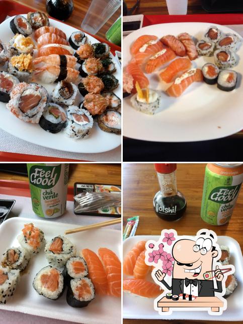 Peça diferentes opções de sushi