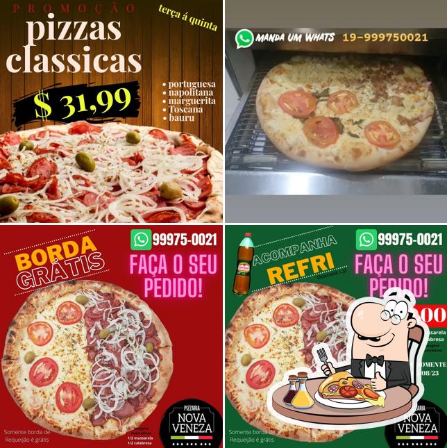 Escolha diferentes tipos de pizza