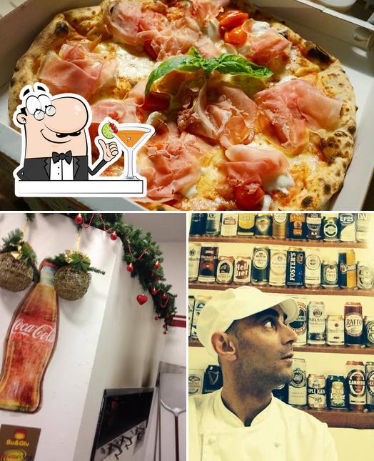 Questa è la foto che raffigura la bevanda e pizza di Pizzeria Sant'Anna Take Away