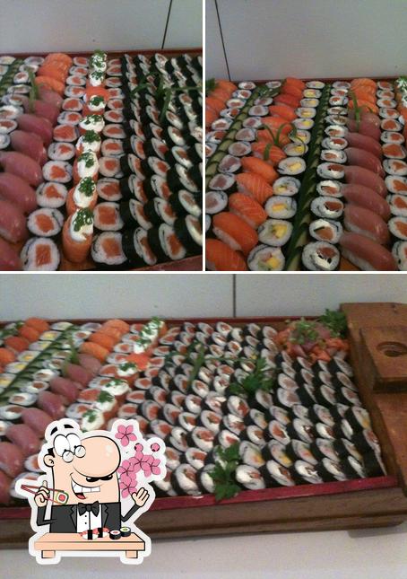 Escolha diferentes opções de sushi