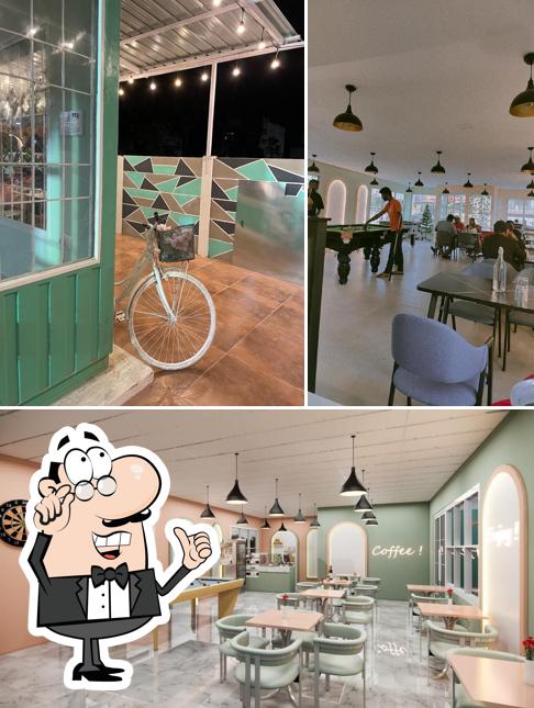 The interior of Essence Cafe
