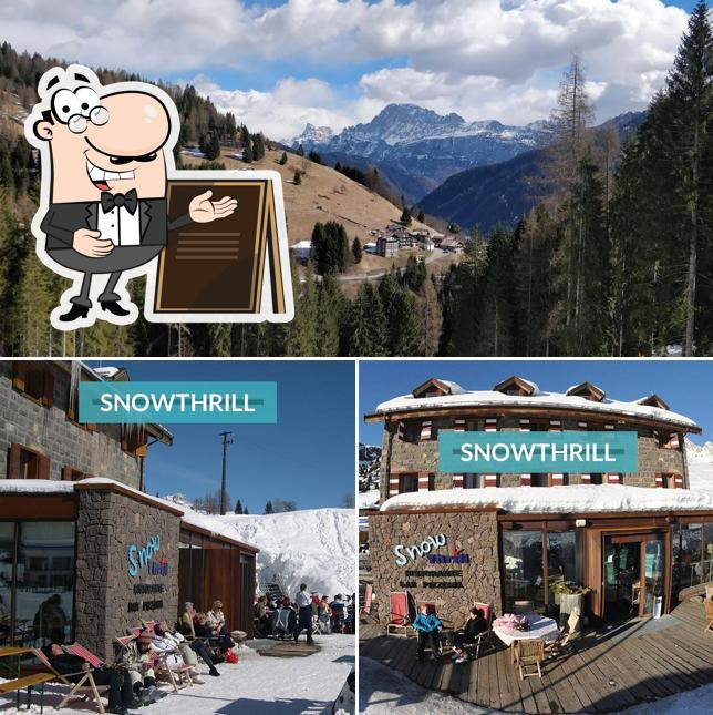 Puoi goderti l'aria fresca da seduto all'esterno di Snow Thrill