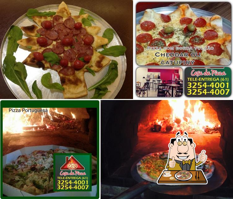 Escolha pizza no Casa Dos Assados