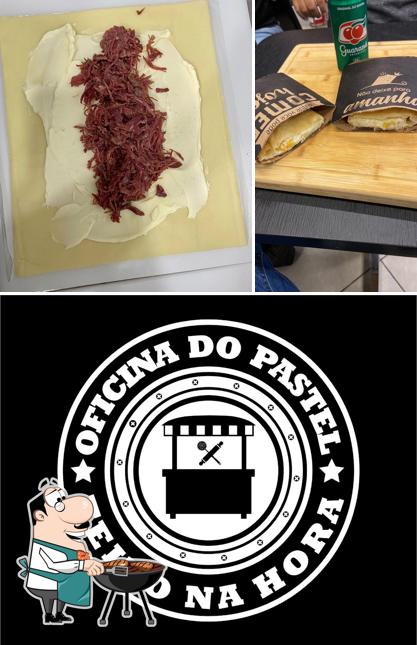 Prove pratos de carne no OFICINA DO PASTEL GRU