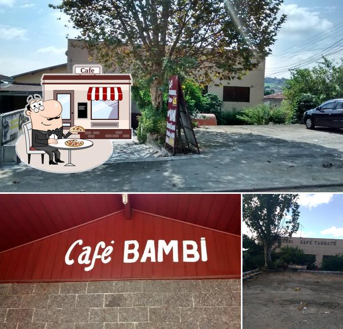 O exterior do Café Bambi