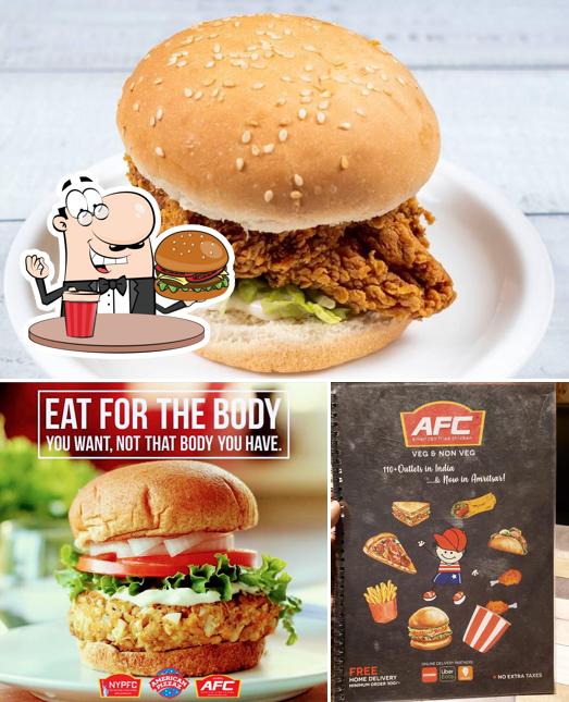 Order a burger at AFC Amritsar