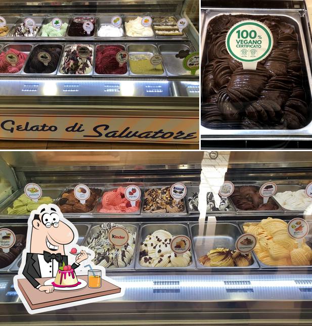 Il gelato di Salvatore offre un'ampia varietà di dolci