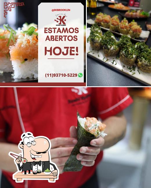 Escolha diferentes opções de sushi