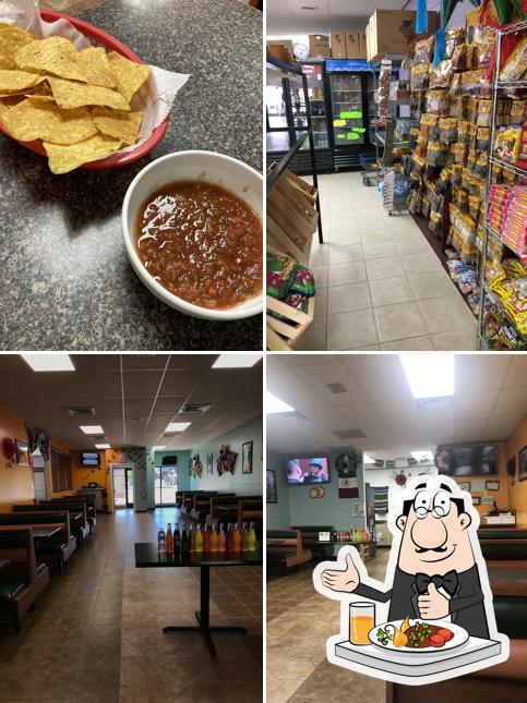 Check out the picture showing food and interior at Paradise Mexican Restaurant