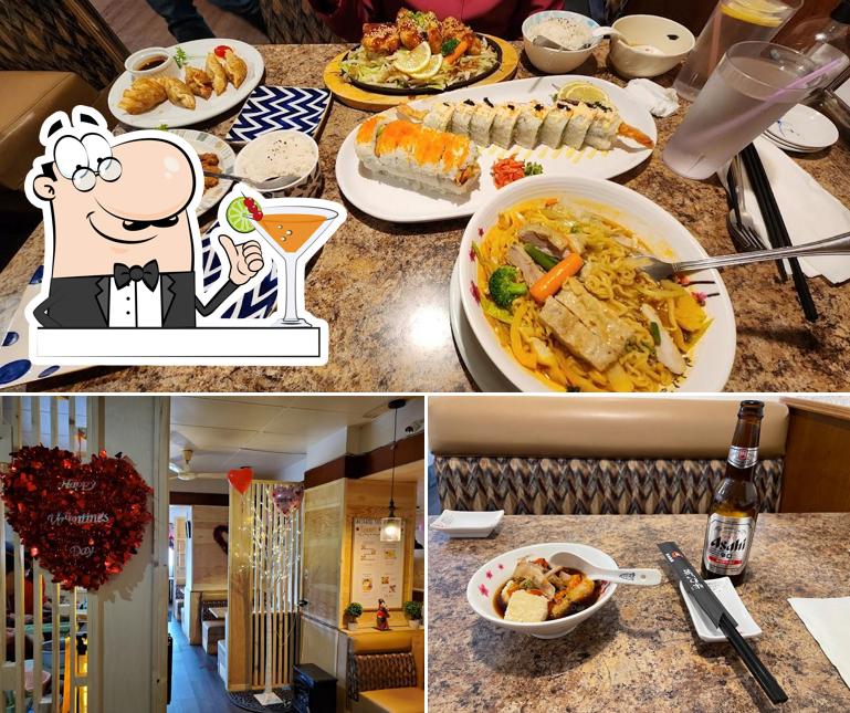 Take a look at the photo displaying drink and food at Yorkton Arigato Restaurant