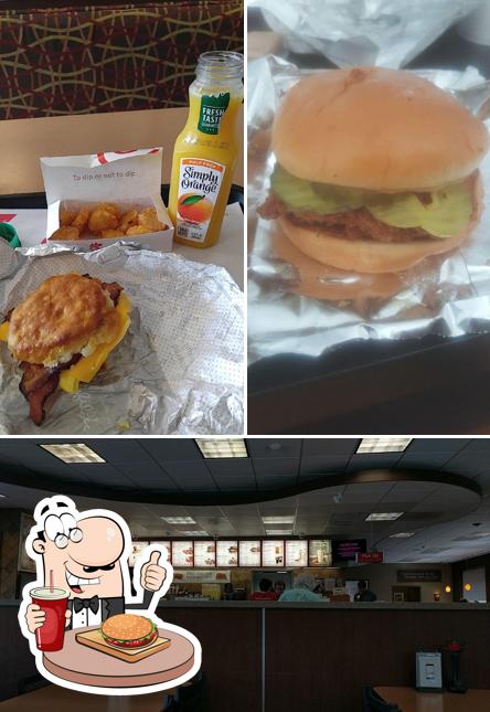 Order a burger at Chick-fil-A