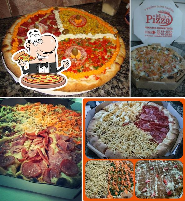 Peça diferentes tipos de pizza