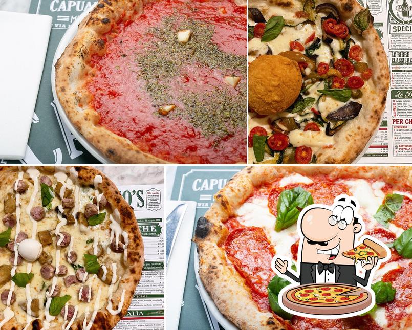 A Pizzeria Capuano'S Roma, puoi assaggiare una bella pizza
