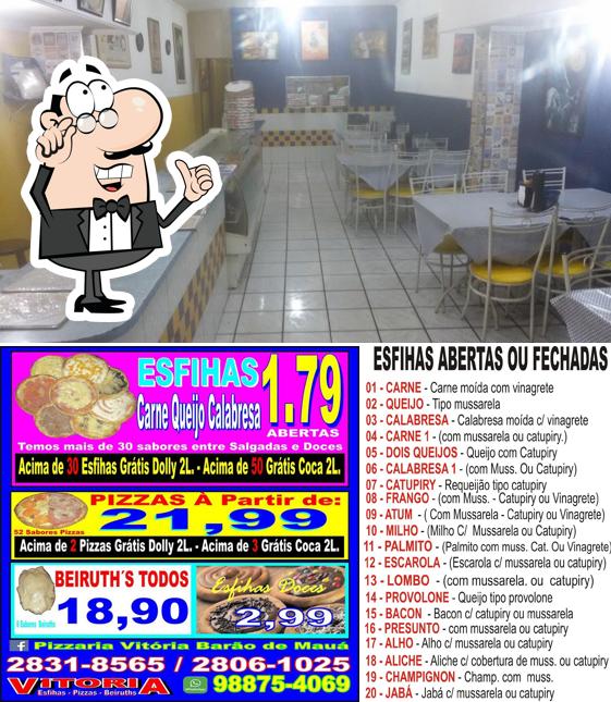 O interior do Pizzaria Vitoria