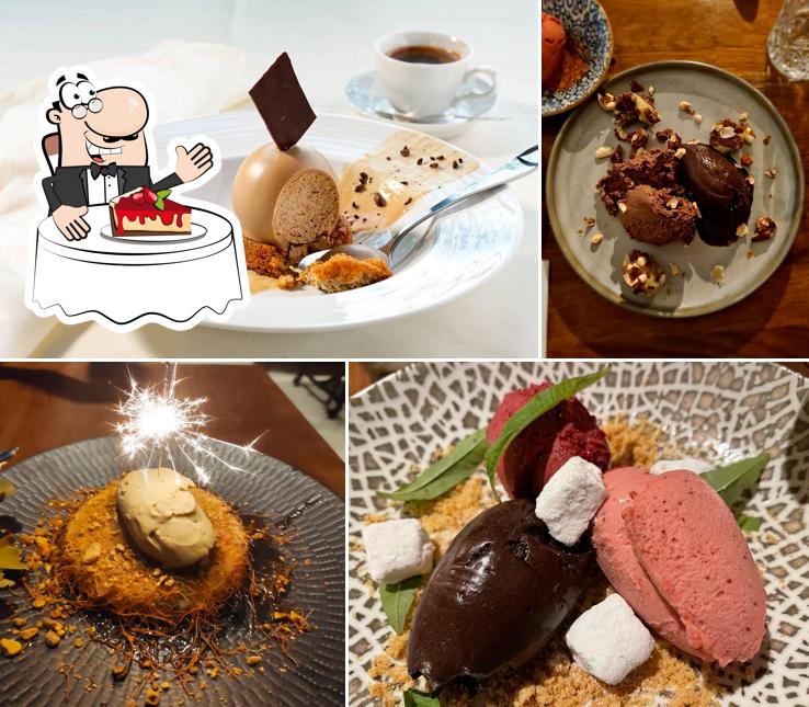 Wood Grill Restaurant מסעדת גריל עץ bietet eine Vielfalt von Desserts 