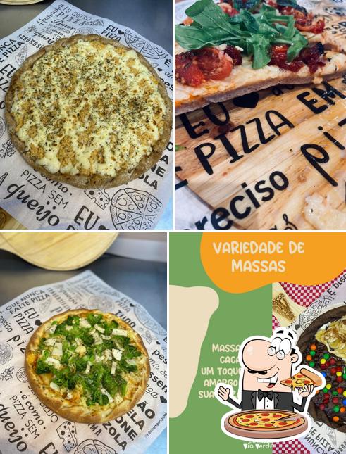 Peça diferentes variedades de pizza