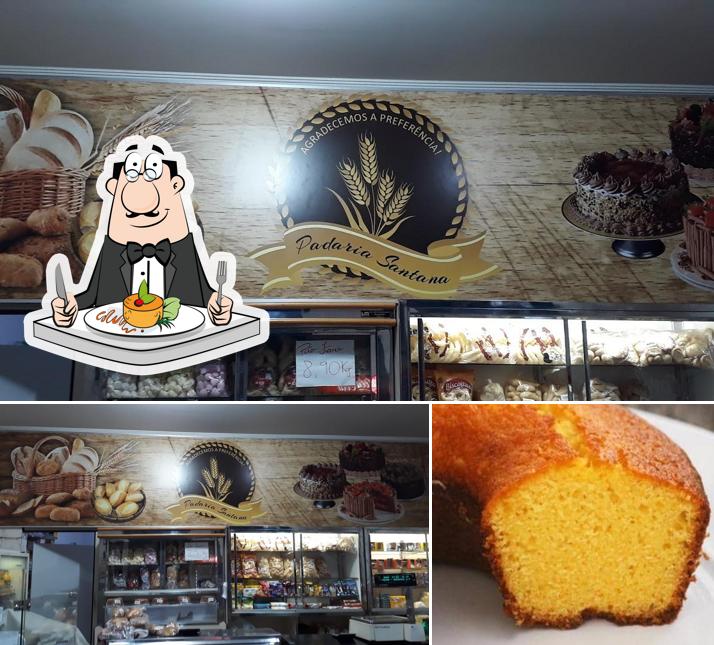 Entre diversos coisas, comida e interior podem ser encontrados a Padaria Santana