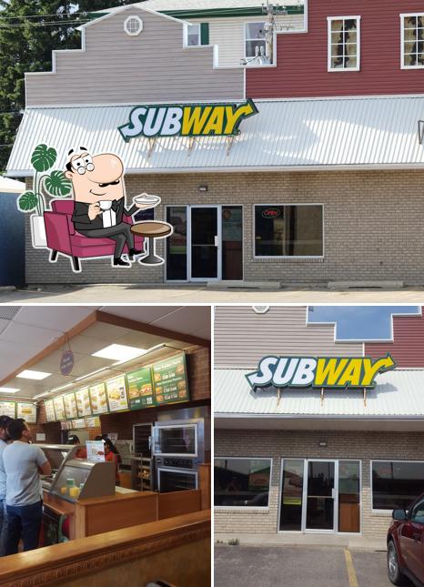 Among different things one can find interior and exterior at Subway