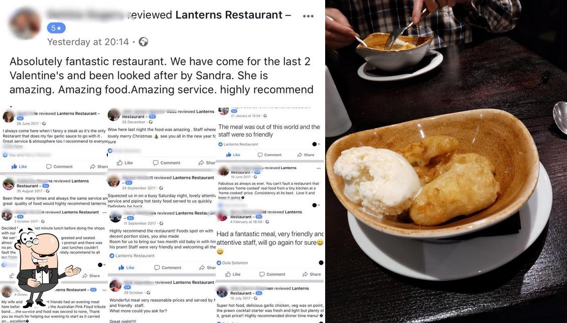 Взгляните на снимок ресторана "Lanterns Restaurant"