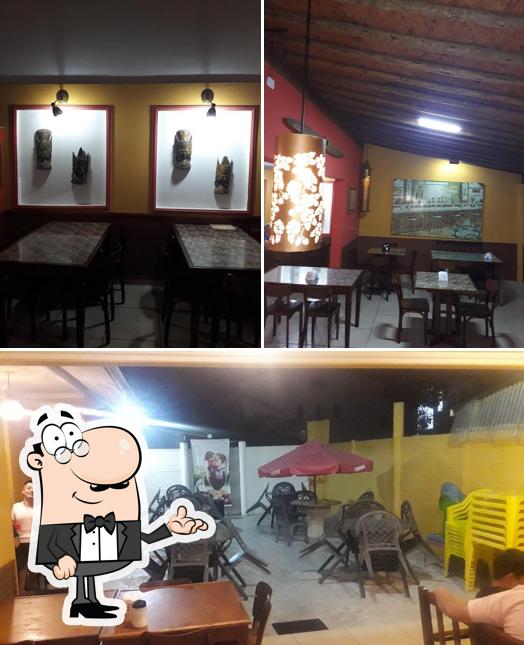 O interior do Sabor caseiro restaurante e pizzaria