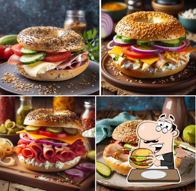 Hamburguesa en Bagels N Donuts